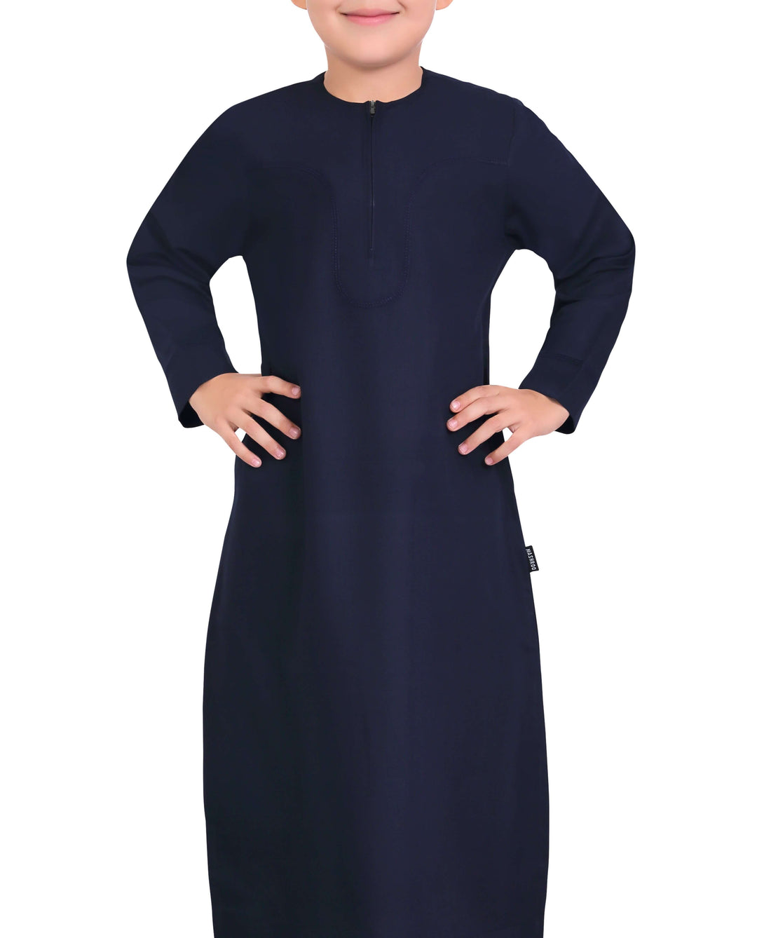 Mashroo Aplos Omani Kandoora for Kids & Boys - Navy Blue