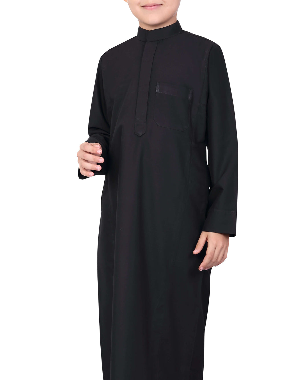 Mashroo Aplos Saudi Kandoora for Kids & Boys - Black