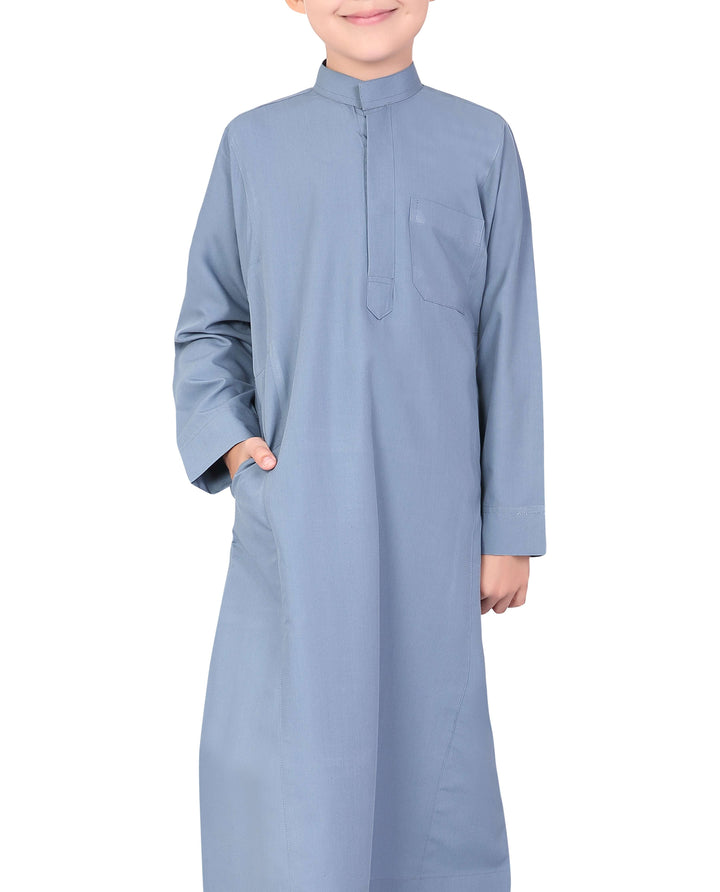 Mashroo Aplos Saudi Kandoora for Kids & Boys - Powder Blue