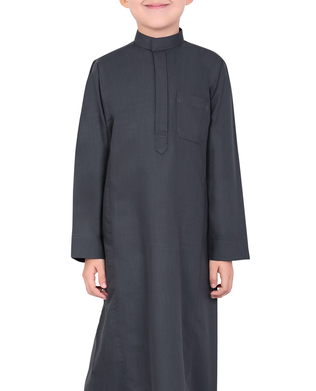 Mashroo Aplos Saudi Kandoora for Kids & Boys - Grey