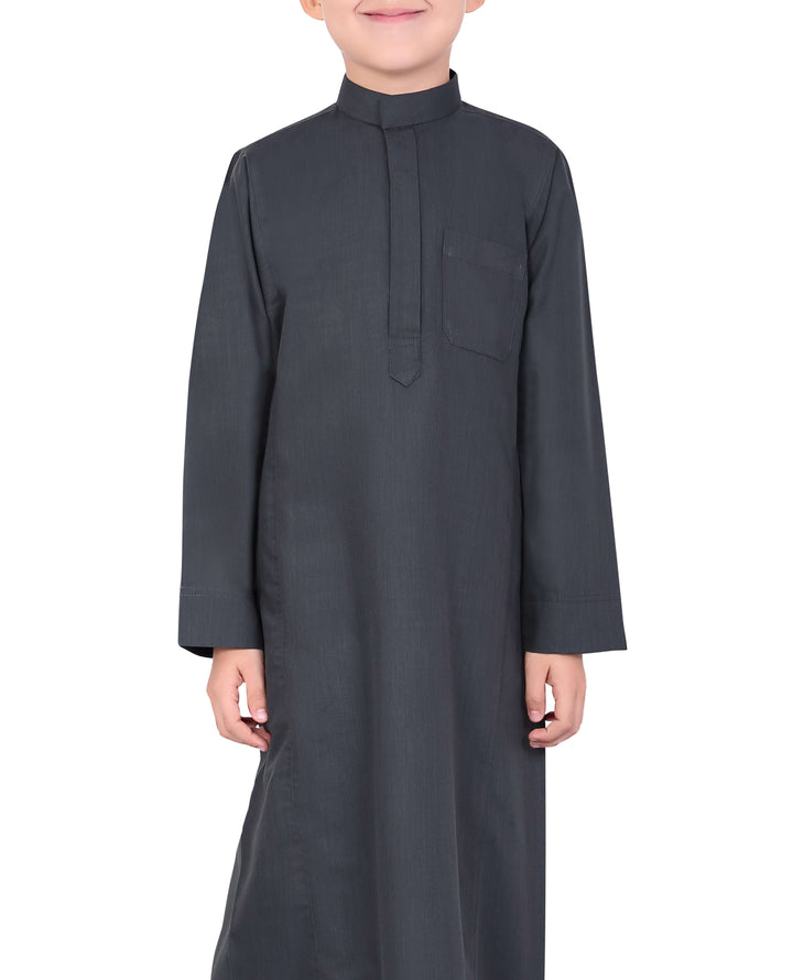 Mashroo Aplos Saudi Kandoora for Kids & Boys - Grey
