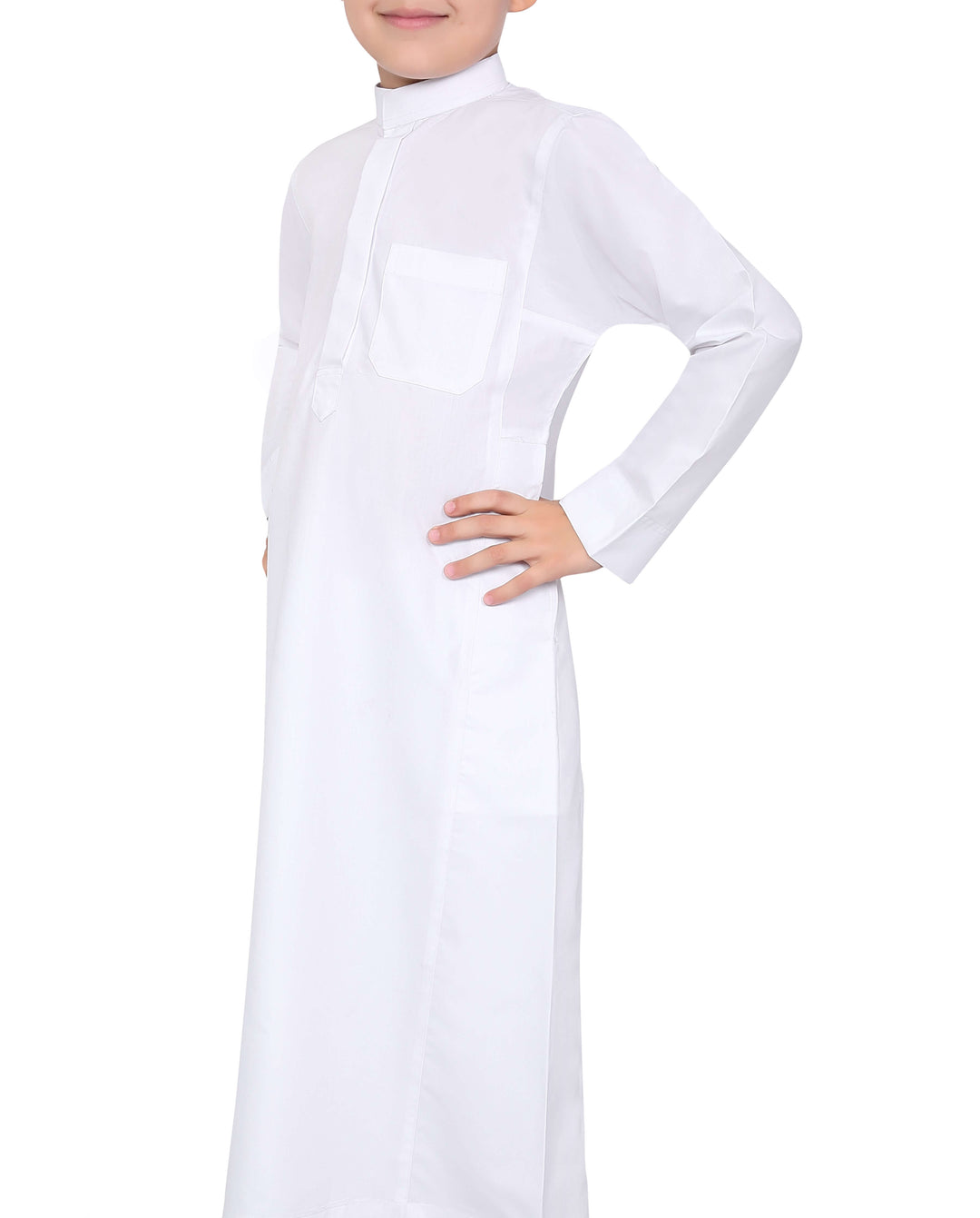 Mashroo Aplos Saudi Kandoora for Kids & Boys - White