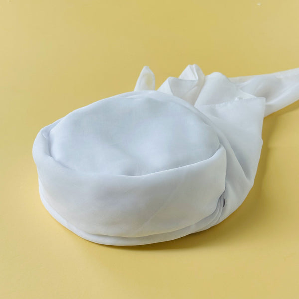 Stitched Hamdaniya Shemagh (Ghatra) White