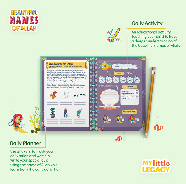 Beautiful Names of Allah (Kids Journal & Activity Book) by Towards Faith
