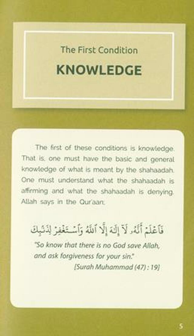 Conditions of La Ilaaha Illallah (Jamaal al-Din Zarabozo)