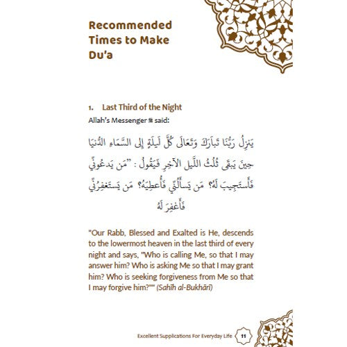 Excellent Supplications For Everyday Life