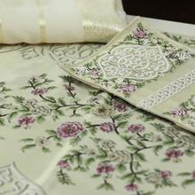 LUXURY ISLAMIC GIFT SET - WOMEN - طقم صلاة مع سجادة صلاة وغطاء مصحف ( سما ) حرير تطريز يدوي صناعة تركية