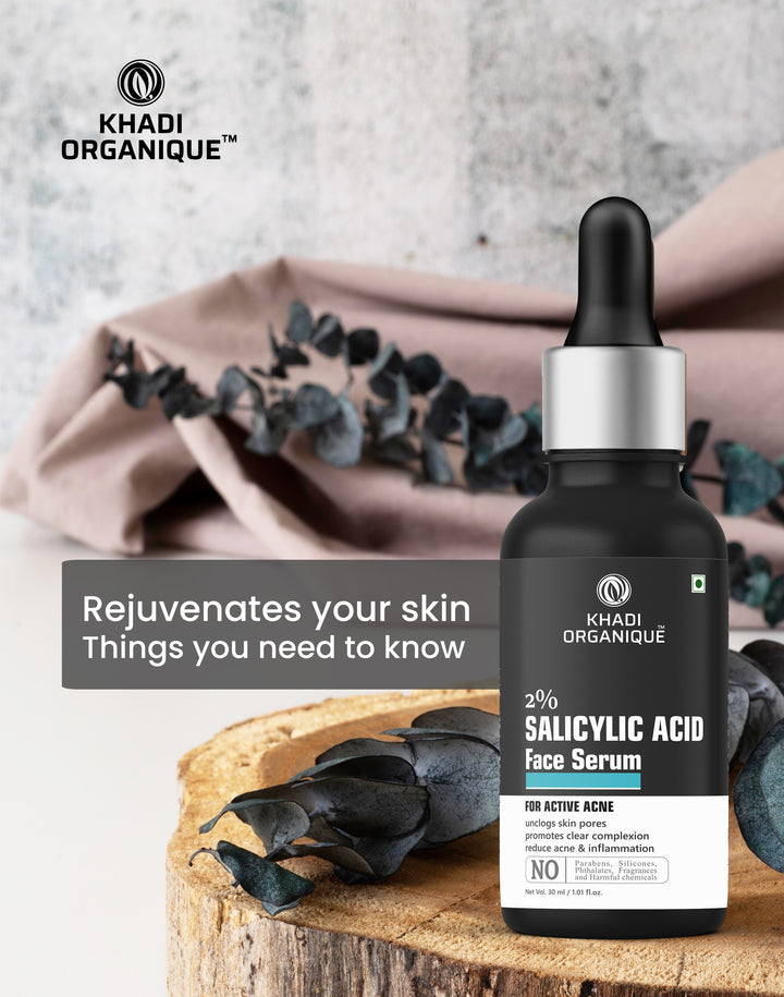 Salicylic Acid 2% + Hyaluronic Acid 1% Clarifying Face Serum - Khadi Organique