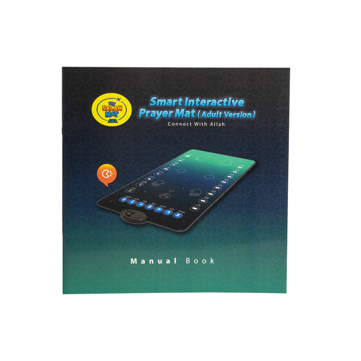 My Salah Mat Adult & Revert Muslim Educational Interactive Prayer Mat - Black Color