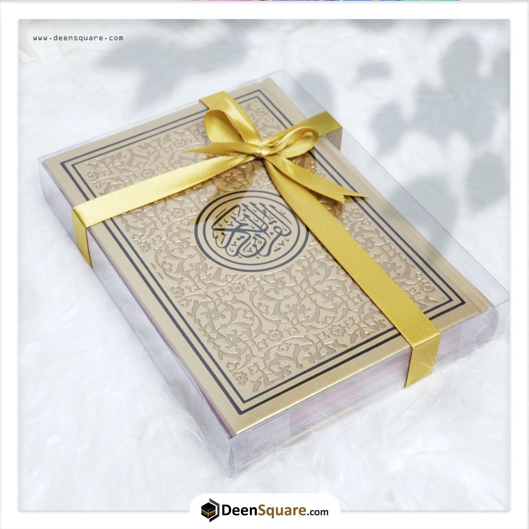 Rainbow Quran Indo Pak Script Medium Size 14 x 20 cm - مصحف ملون