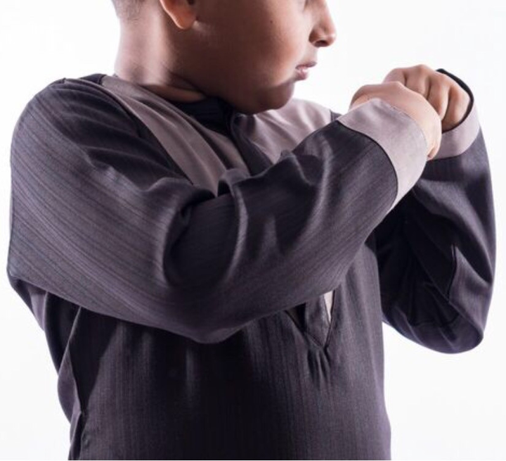 Mashroo V-Lining Brown Kandoora for Boys