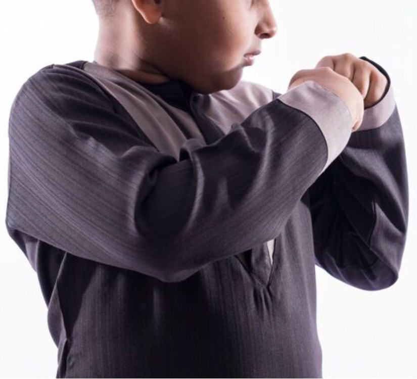 Mashroo V-Lining Brown Kandoora for Boys