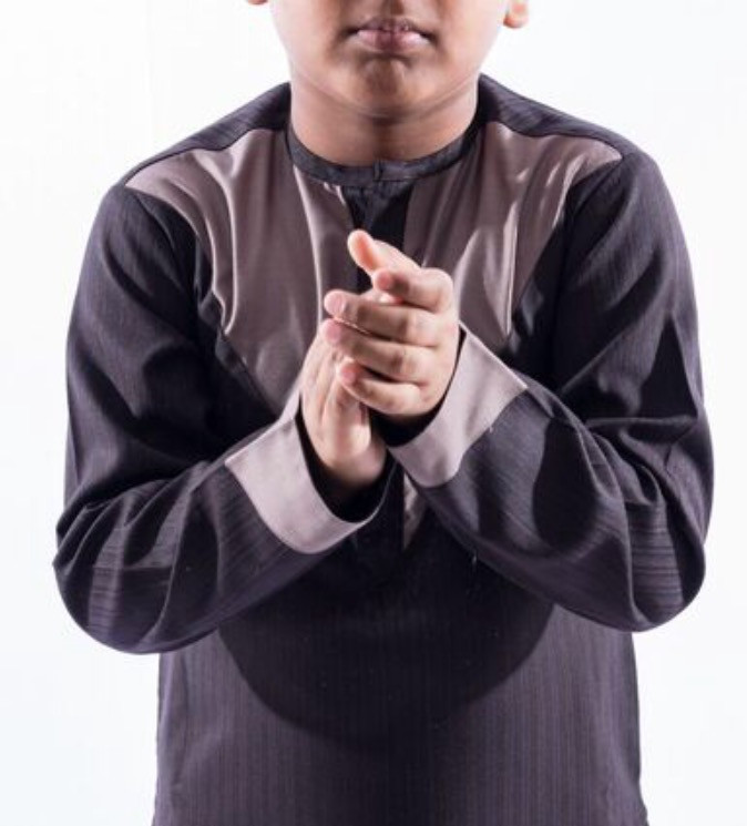 Mashroo V-Lining Brown Kandoora for Boys