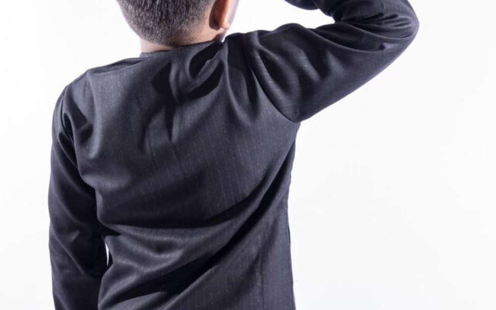 Mashroo V-Lining Grey Kandoora for Kids & Boys