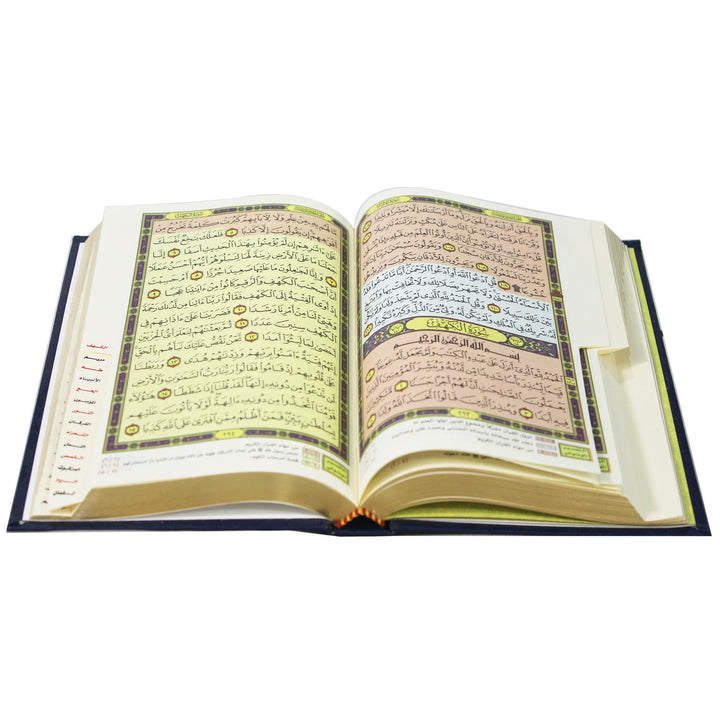 QURAN WITH SURAH MARKING ON THE PAGES (14x20 cm) - مصحف التفسير الموضوعي المفهرس | D1