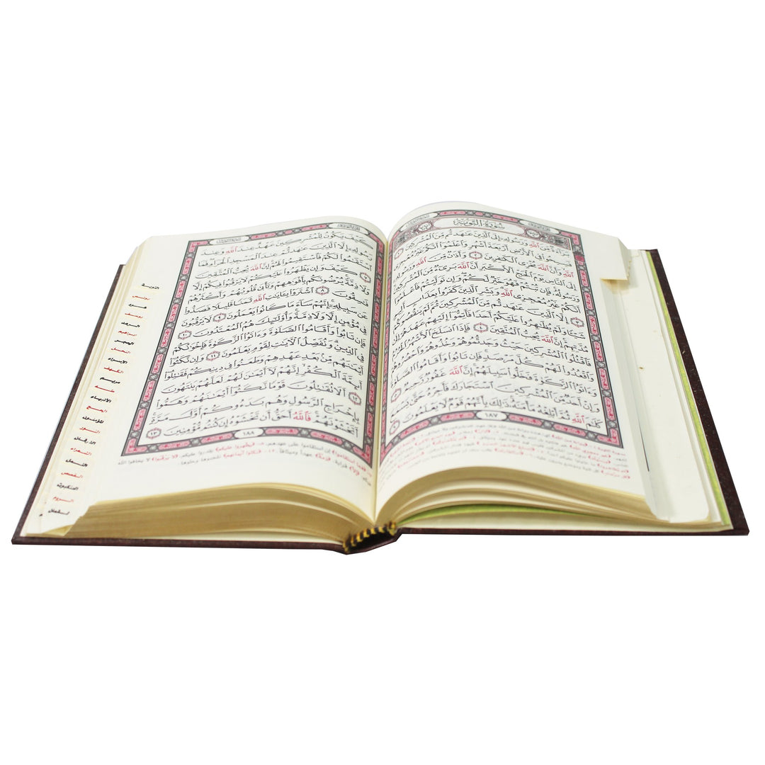 QURAN WITH SURAH MARKING ON THE PAGES (14x20 cm) - مصحف التفسير الموضوعي المفهرس | D2