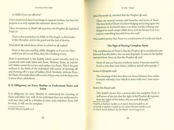 Learning About Iman by Siddiq Hasan Khan al-Qanuji