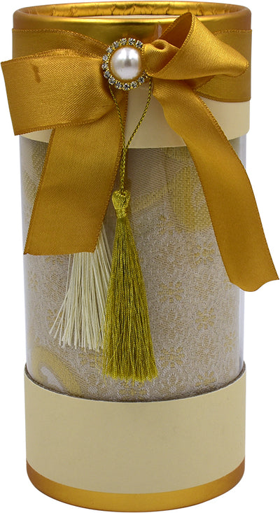 Prayer Rug & Tasbeeh with transparent round box - سجادة صلاة وسبحة مع علبة دائري شفاف