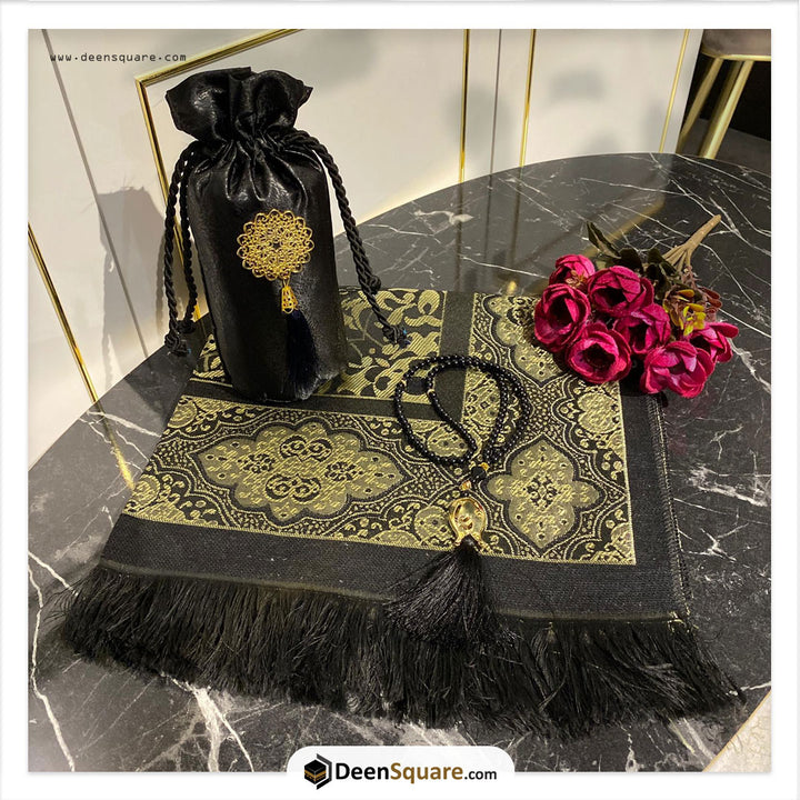 Prayer Rug & Matching Tasbeeh with Pouch