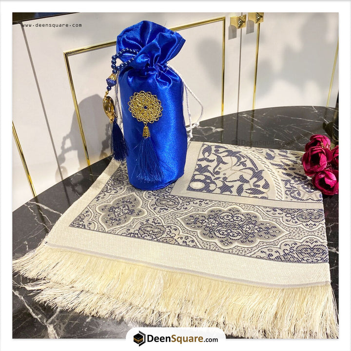 Prayer Rug & Matching Tasbeeh with Pouch
