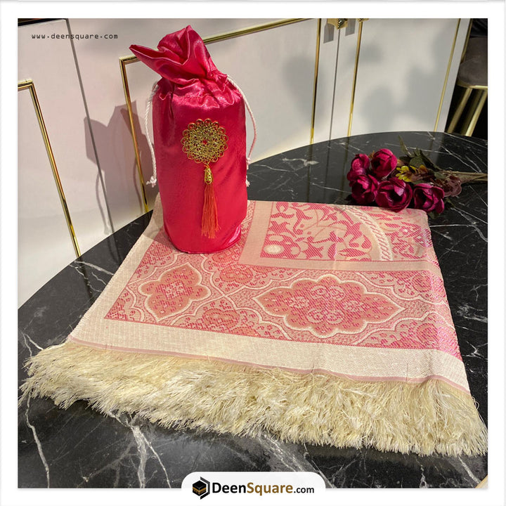 Prayer Rug & Matching Tasbeeh with Pouch