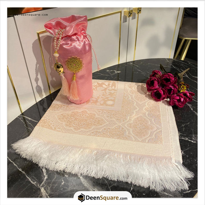 Prayer Rug & Matching Tasbeeh with Pouch