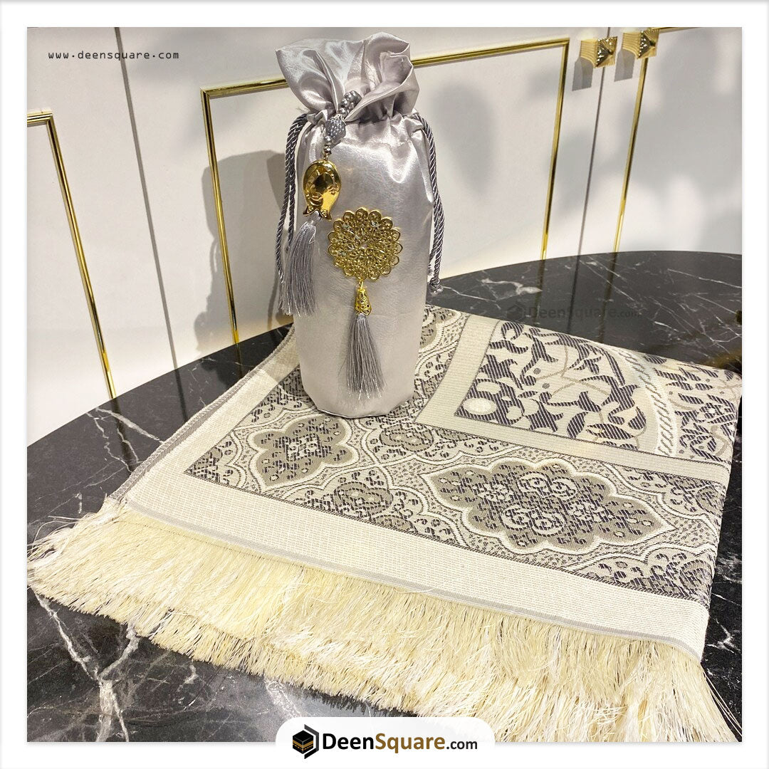 Prayer Rug & Matching Tasbeeh with Pouch