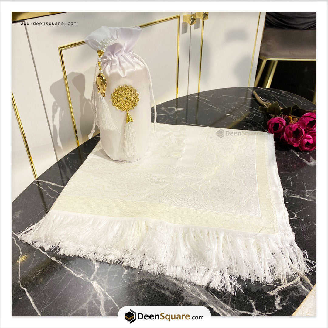 Prayer Rug & Matching Tasbeeh with Pouch