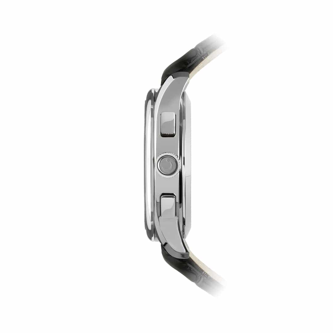 Al Fajr Premier 360 Leather Silver Model WW-22LS (44mm) - Black Color