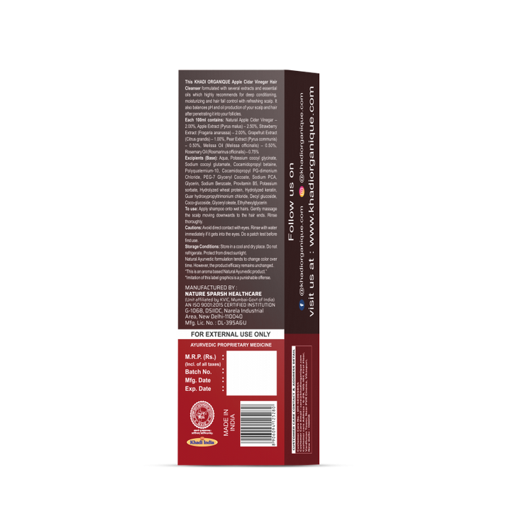 Apple Cider Vinegar Hair Cleanser - Khadi Organique