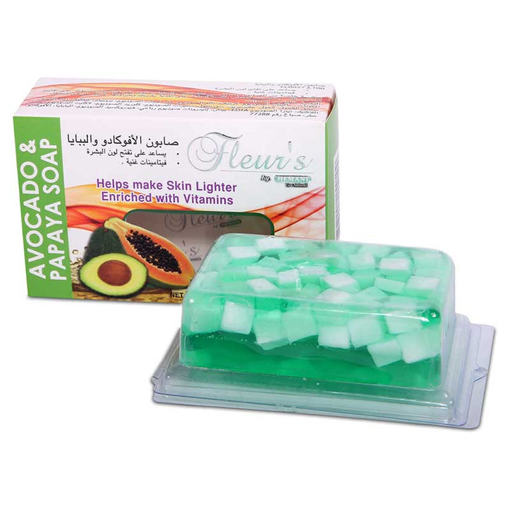 Fleur’s Avocado & Papaya Soap 100gm