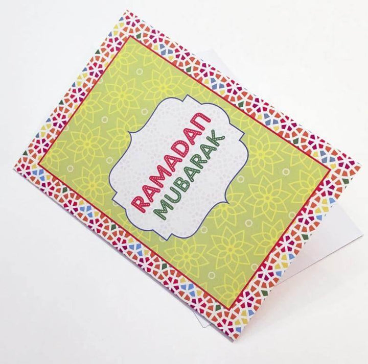 Ramadan Mubarak Cards with envelopes (6 pcs)