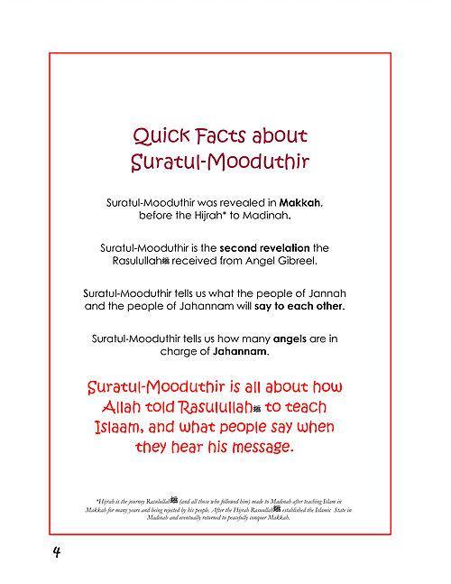 A Child's Tafseer Book 4 Suratul Mooduthir (The One Wrapped Up)