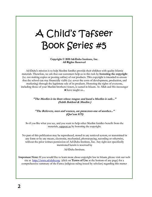 A Child's Tafseer Book 5 Suratul Moozzummil (Folded in Garments)