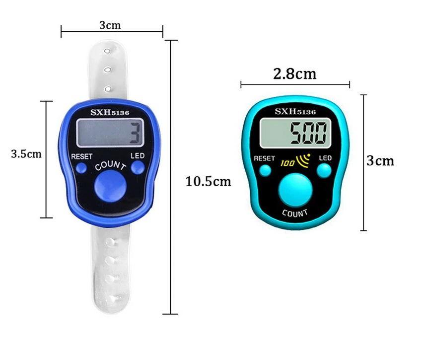 LED Digital Finger Ring Counter Tally - Multi Color
