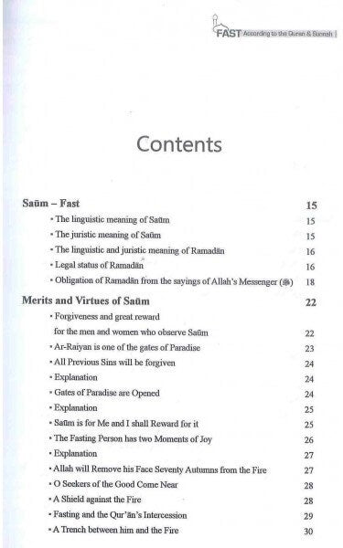 Fast According to Quran & Sunnah