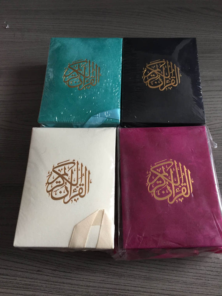 Velvet Quran with matching Velvet Quran and potpourri - Size- 14 x 20 cm