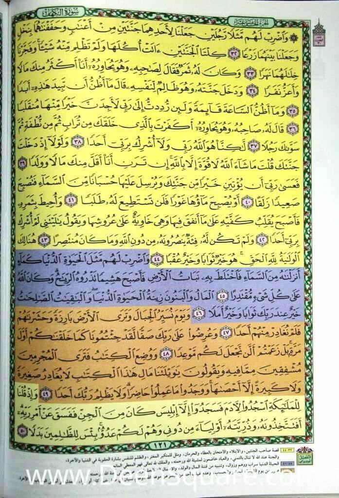 Quran - Uthmani Script - 25 x 35 cm (Ref: Jawami Sham - Colored Pages)