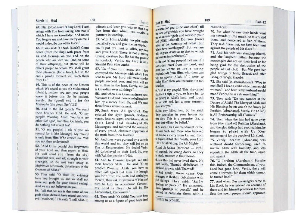 Noble Quran only English Green cover Soft Cover