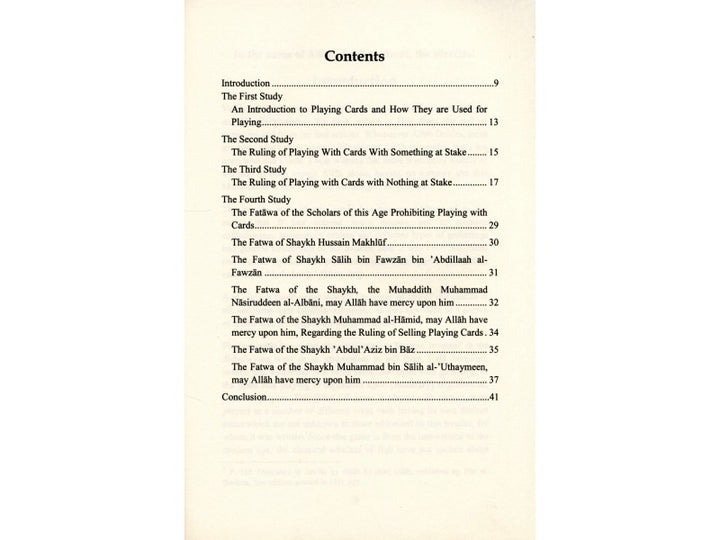 The Islamic View on Gambling and Playing Cards