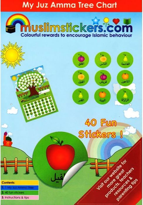 My Juz Amma Tree Chart (Surahs From The 30th Part of Qur'an)