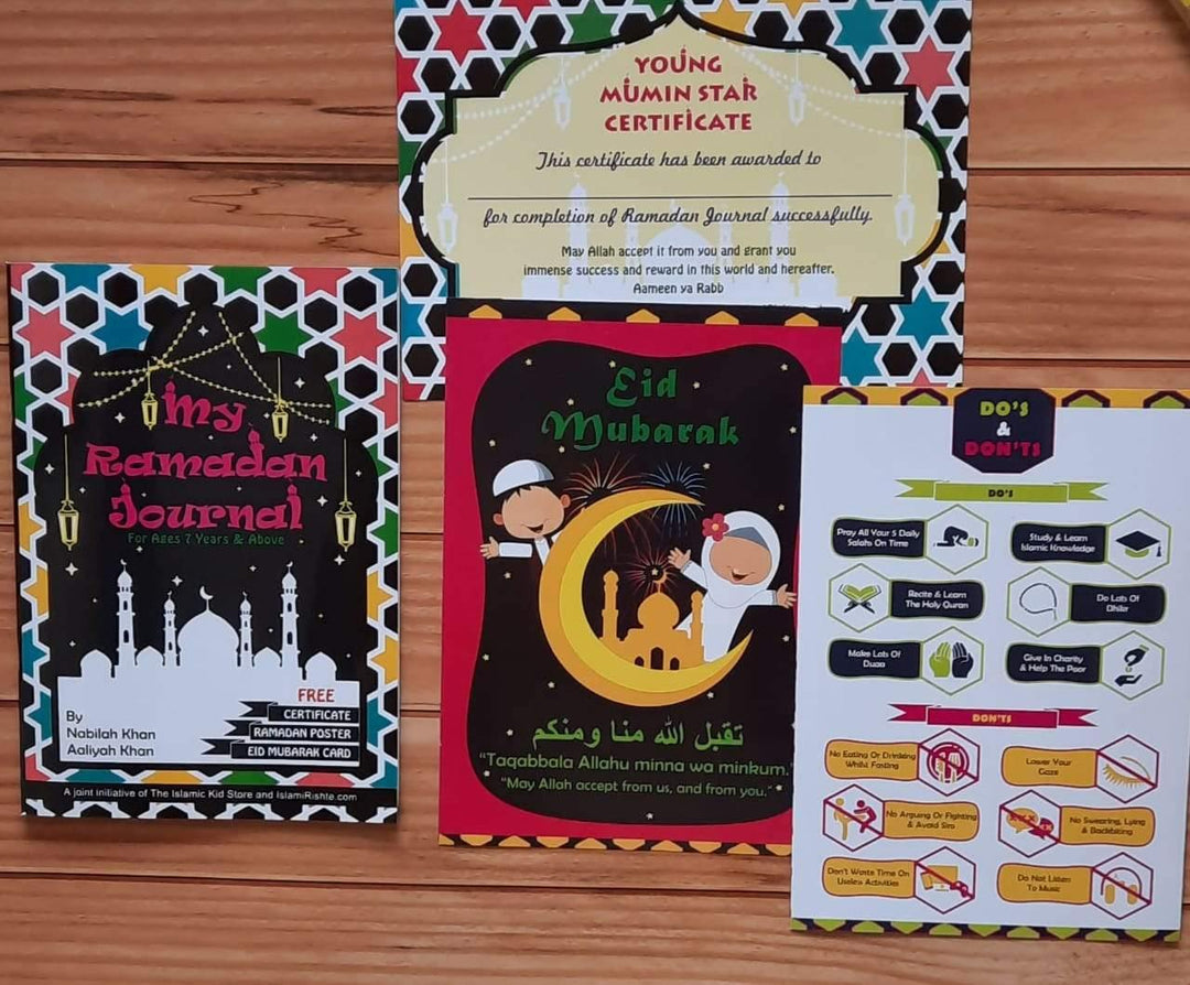 Ramadan Journal ( +FREE RAMADAN POSTER+EID CARD+CERTIFICATE)