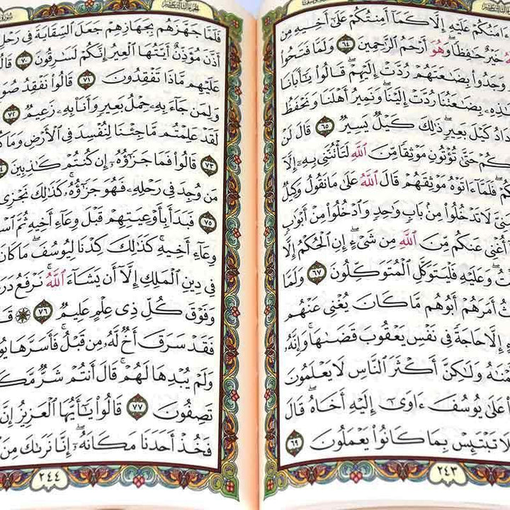Quran Flexible Binding with Cream Pages 14 x 20 cm - مصحف 14×20فني شاموافلكسي