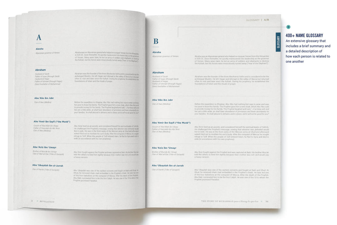 REVELATION: The Story Of Muhammad  glossary book