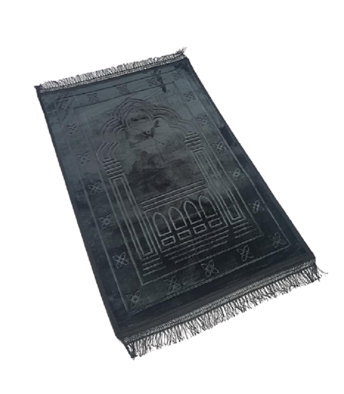 Padded Thick Velvet Prayer Rug Embossed