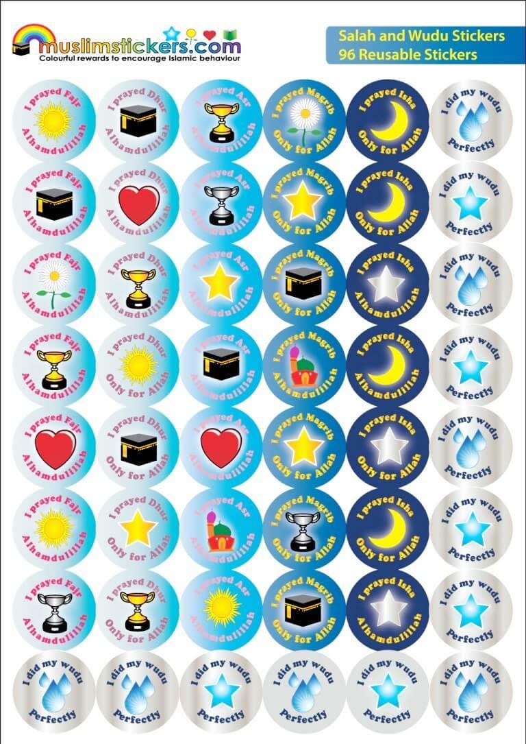 My Salah Chart With 96 Reusable Stickers