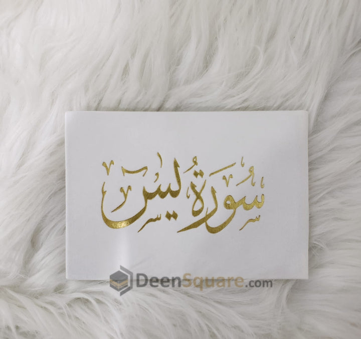 سورة يس 8×12 غلاف مخمل ملون- Surah Yaseen Velvet Cover with Colored Pages - 8 x 12 cm (Gift Edition)