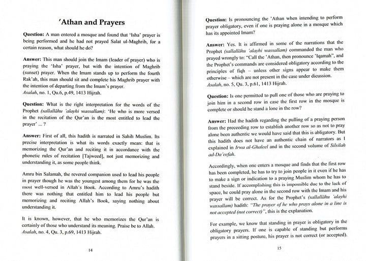 The Fatwas Of Imam Al-Albani Regarding Fiqh, Creed & Transactions