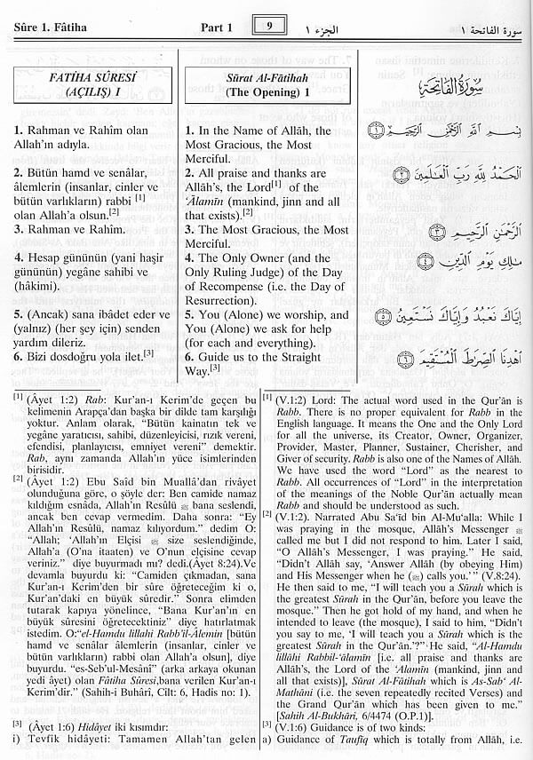 Noble Quran in Turkish and English Translation
