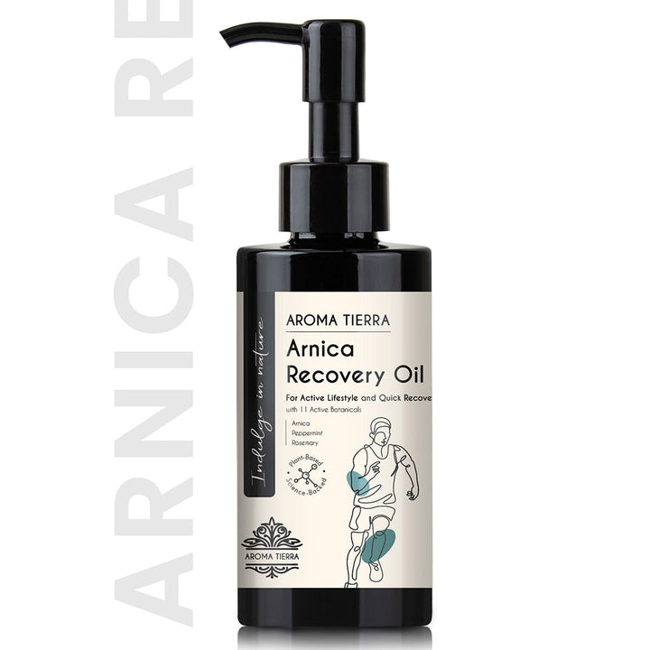 Buy Arnica Recovery Body Oil at deensquare.com Dubai | UAE. With 11 active botanicals for massage, body wellness, relaxation, and post-workout care.